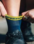 Compressport Pro Racing v4.0 Run Low Socks Blues / Green Sheen